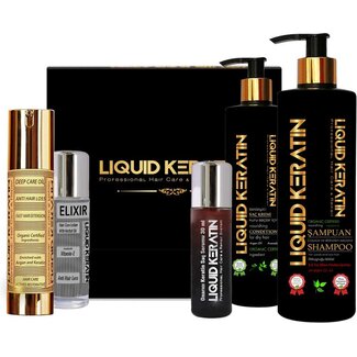 Liquid Keratin Liquid Bio Keratin Organic Anti-Hair Loss Set – 5-Piece Ultra Hair Care Set