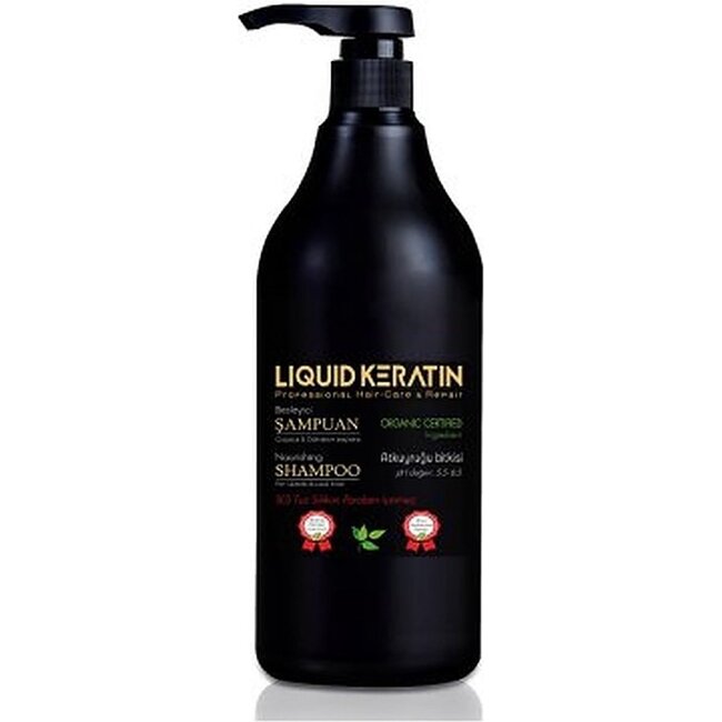 Liquid Bio Keratine Organic Sulfaatvrije & Zoutvrije Shampoo – 1000 ml | Kruidenformule met Biokeratine, Kokosolie & Kruidenextracten | Anti-Haaruitval & Herstel – Voor Dagelijks Gebruik