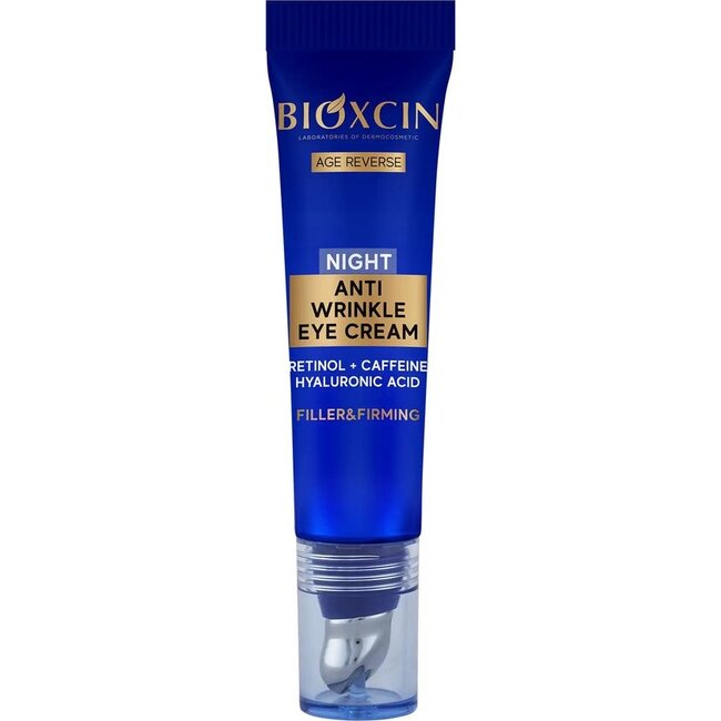 Bioxcin Age Reverse Anti-Wrinkle Night Eye Cream – 15 ml – With Retinol, Hyaluronic Acid, Caffeine & Herbal Complex