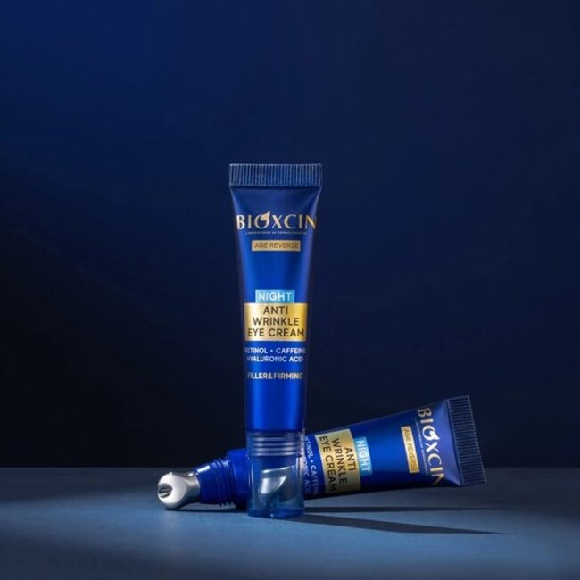 Bioxcin Age Reverse Anti-Wrinkle Night Eye Cream – 15 ml – With Retinol, Hyaluronic Acid, Caffeine & Herbal Complex