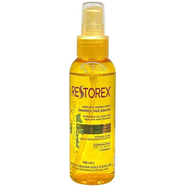Restorex Speed & Strong Hair Care Oil with Plant Extracts – Repair, Hydration & Growth – Heat Protection & Healthy Hair – 100 ml
