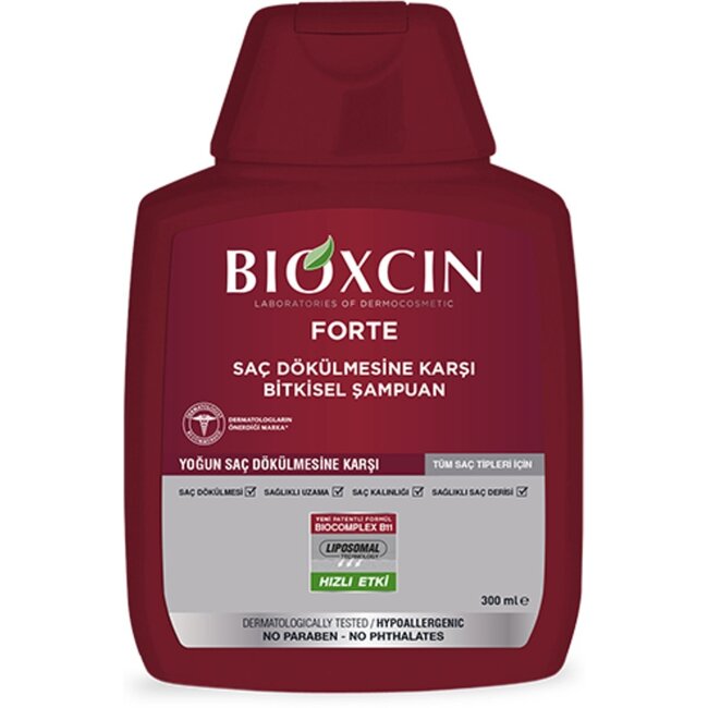 Bioxcin Forte Intensieve Anti-Haaruitval Kuur – Shampoo 300 ml + Serum 50 ml + Keratine Complex Tabletten 60 stuks – Complete Behandeling