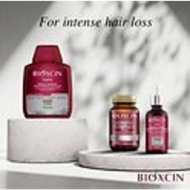 Bioxcin Forte Intensieve Anti-Haaruitval Kuur – Shampoo 300 ml + Serum 50 ml + Keratine Complex Tabletten 60 stuks – Complete Behandeling
