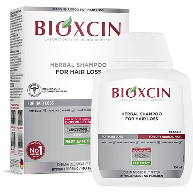 Bioxcin Classic Herbal Shampoo Against Hair Loss – Dry & Normal Hair – 300 ml – With Biocomplex B11 – Hair Care
