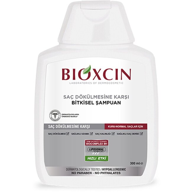 Bioxcin Classic Kräuter Shampoo Gegen Haarausfall – Trockenes & Normales Haar – 300 ml – Mit Biokomplex B11
