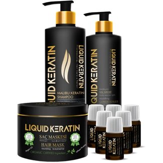 Liquid Keratin Bio Keratine Haarbehandeling Thuis – 9-delige Keratine & Haarbotox Set