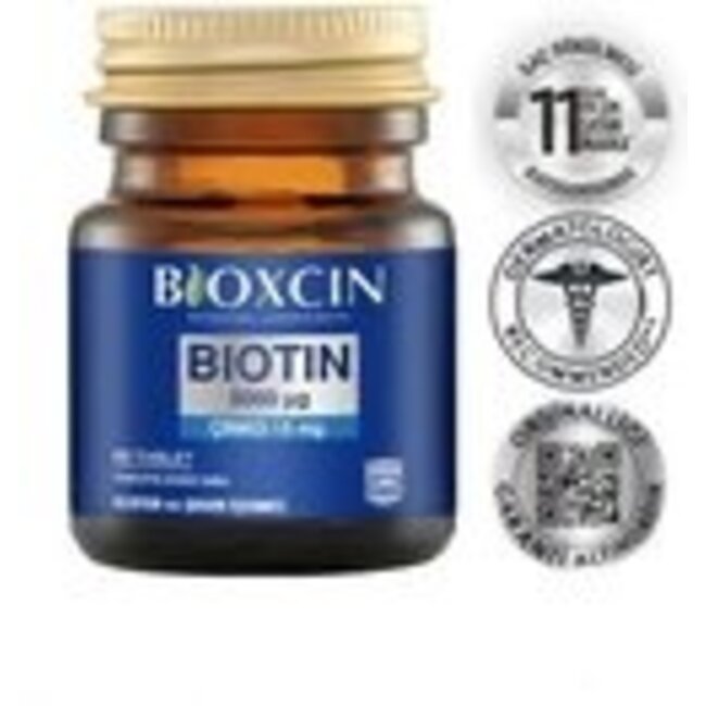 Bioxcin Biotin 5000 mcg – 60 Tablets + Biotin Shampoo 300 ml – Complete Hair Care – Anti-Hair Loss & Hair Strengthening