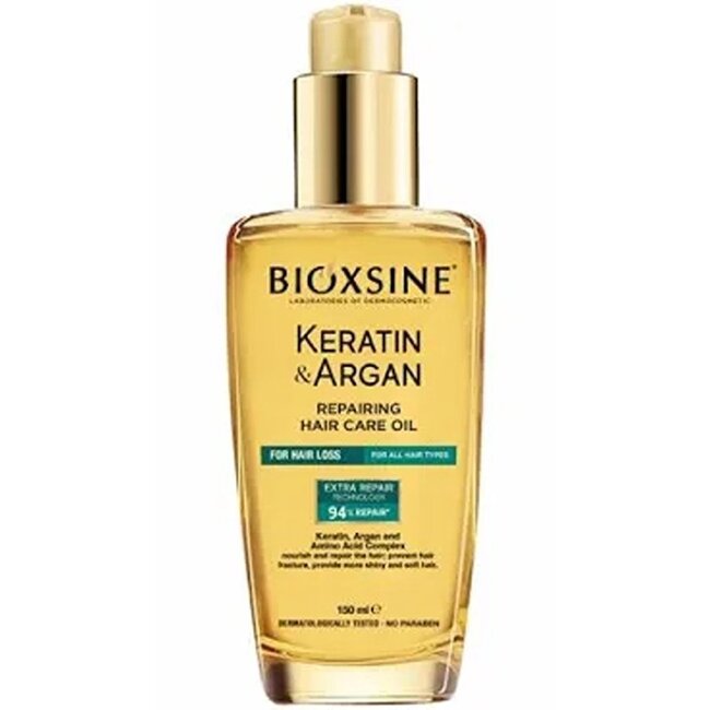 Bioxcin Keratine & Argan Olie – 150 ml – Herstellende Haarolie – Tegen Haaruitval – Voedend & Hydraterend – Met Biocomplex B11