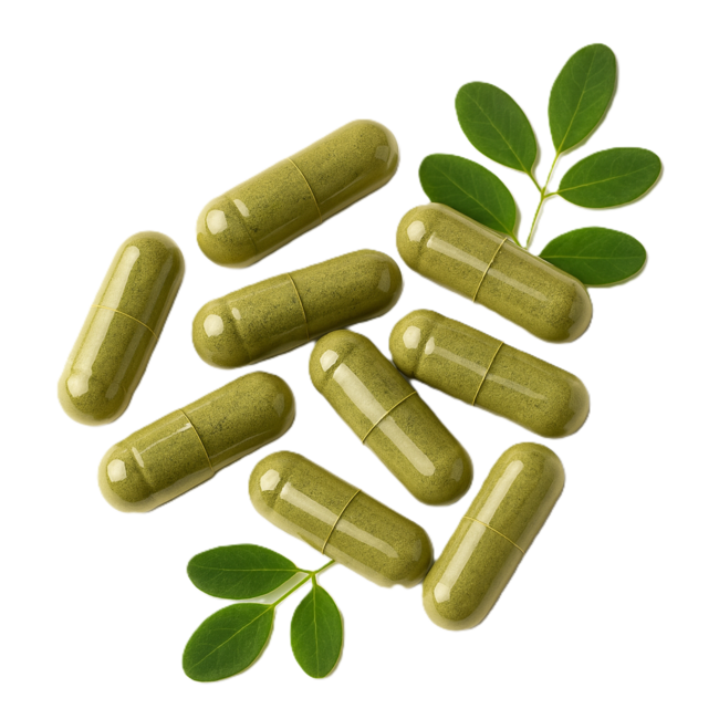 Moringa Oleifera Capsules  90 stuks  500 mg  100% Puur Bladpoeder