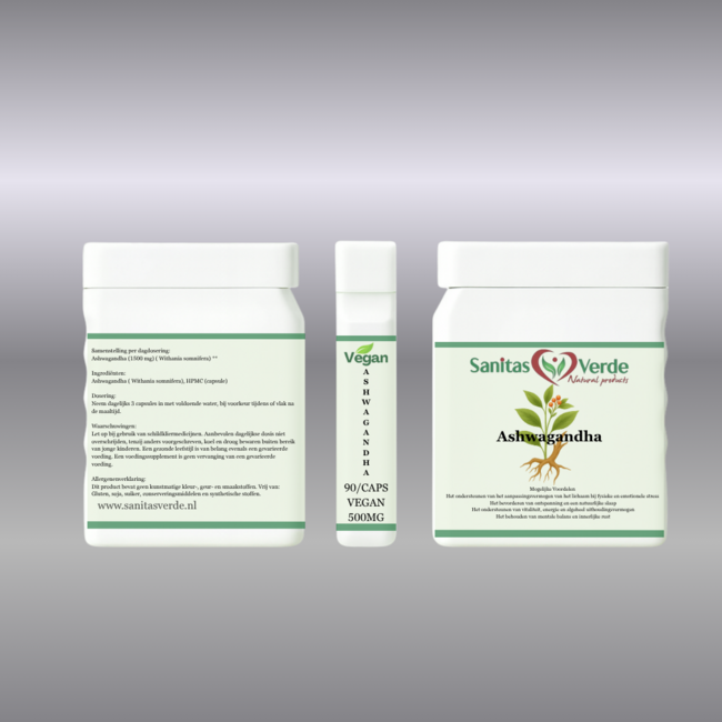 Ashwagandha Extract 90 vegan capsules 500 mg Ondersteuning bij stress, energie en balans*