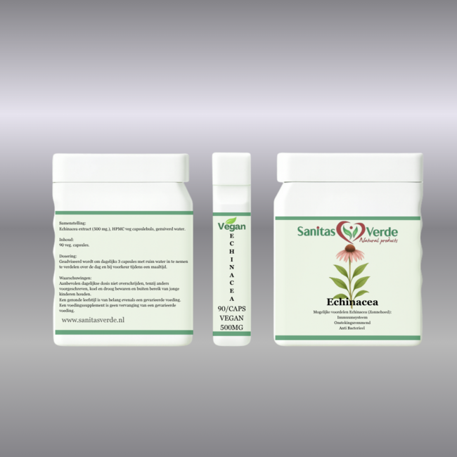 Echinacea Extract 90 vegan capsules 500 mg  Supports immune system and natural defences*