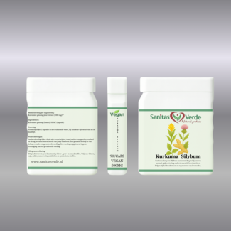 Sanitas Verde Kurkuma en Silybum 90 vegan capsules