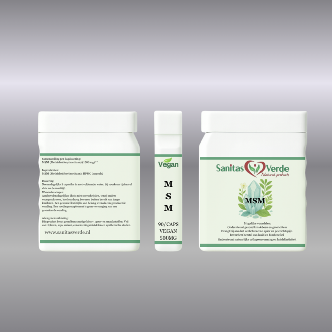 MSM 90 vegan capsules with Methylsulfonylmethane – natural sulfur source for joints, skin, hair and nails*