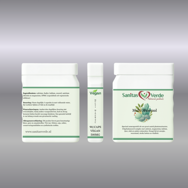 ulti Mineralen Complex 90 vegan capsules 500 mg ter ondersteuning van botten, spieren en energie*