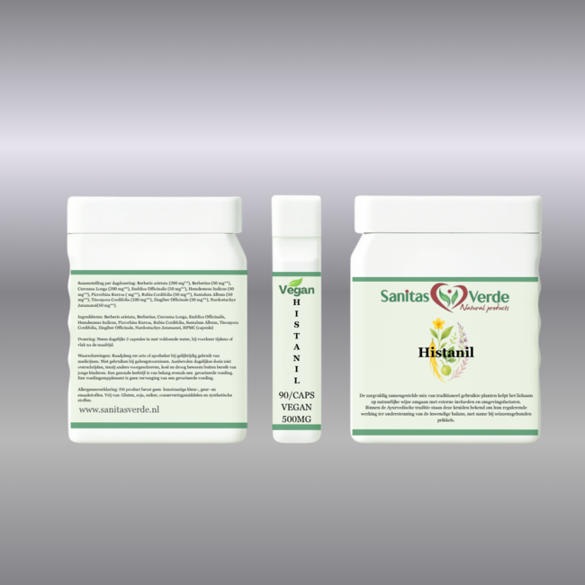 Histanil 90 Vegan Capsules 500 mg Natuurlijke ondersteuning bij histaminegevoeligheid en allergieachtige reacties*