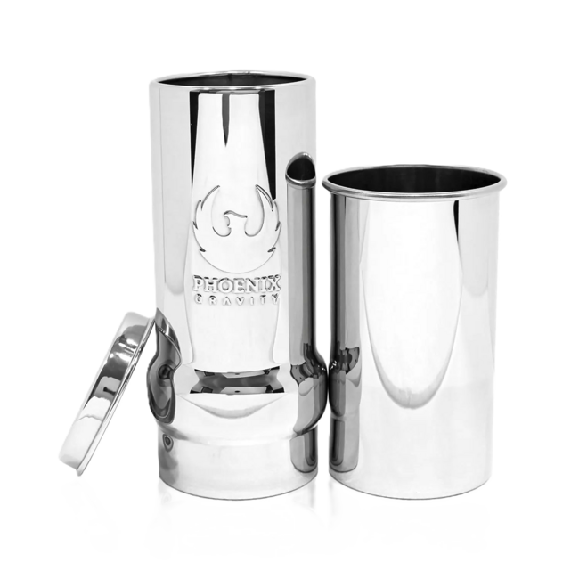 Phoenix Gravity  1 Liter RVS Waterfilter compleet met 1 Carbonfilter, draagtas en 950 ml Drinkfles