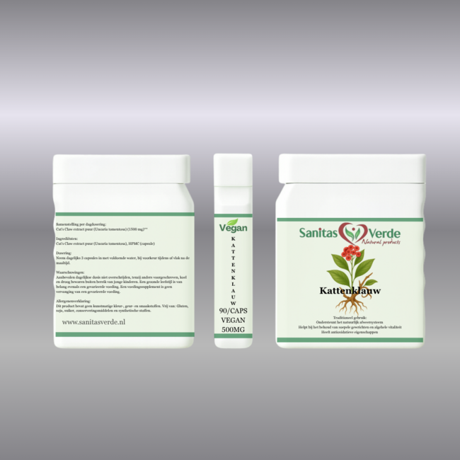 Katzenkralle Extrakt  Natürliche Unterstützung für Immunsystem & Abwehrkräfte 90 vegan Kapseln 500mg