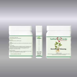 Sanitas Verde Korean Ginseng extract 90 vegan capsules