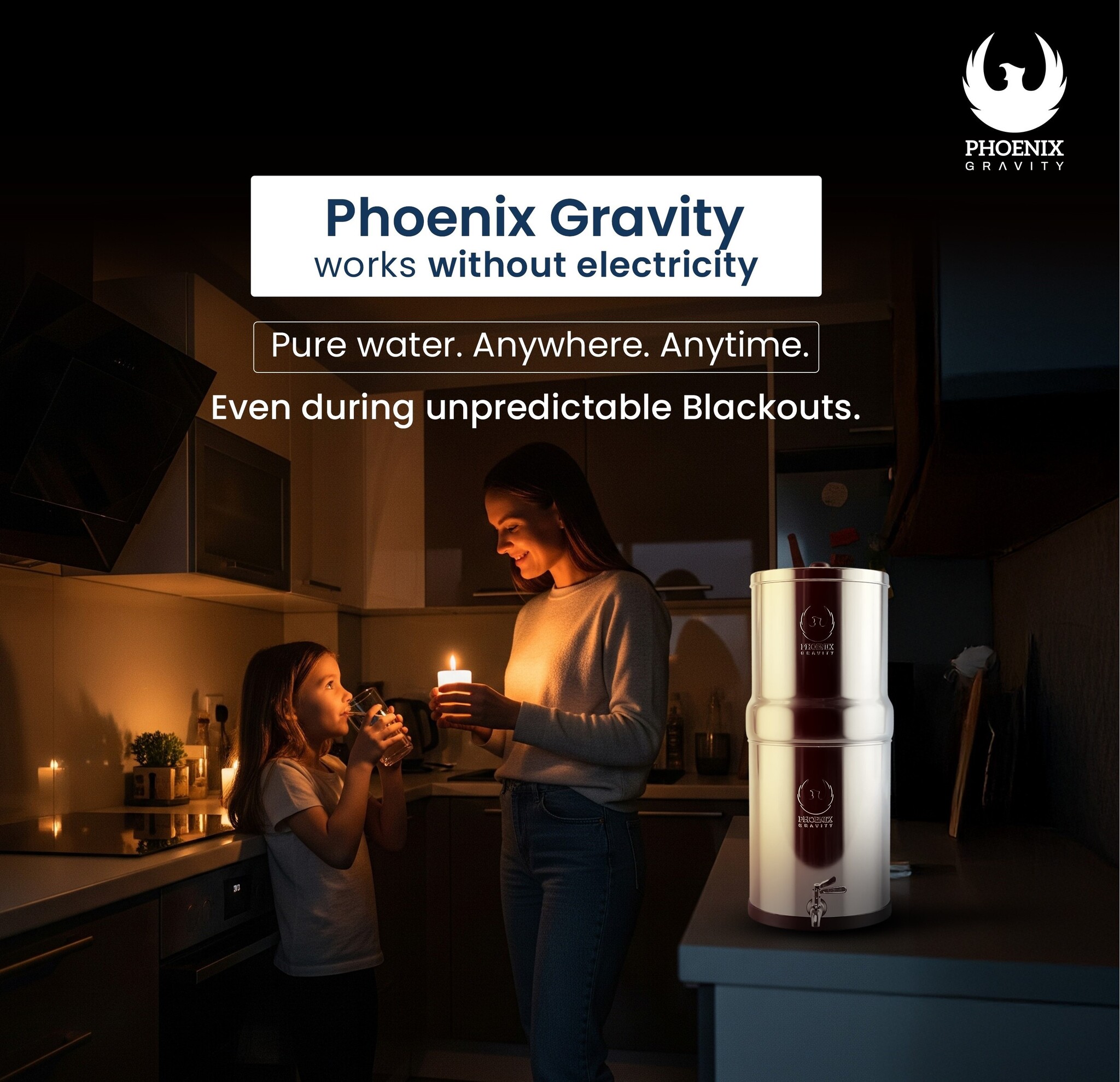 Phoenix Waterfiltersystemen hydrate with purified water