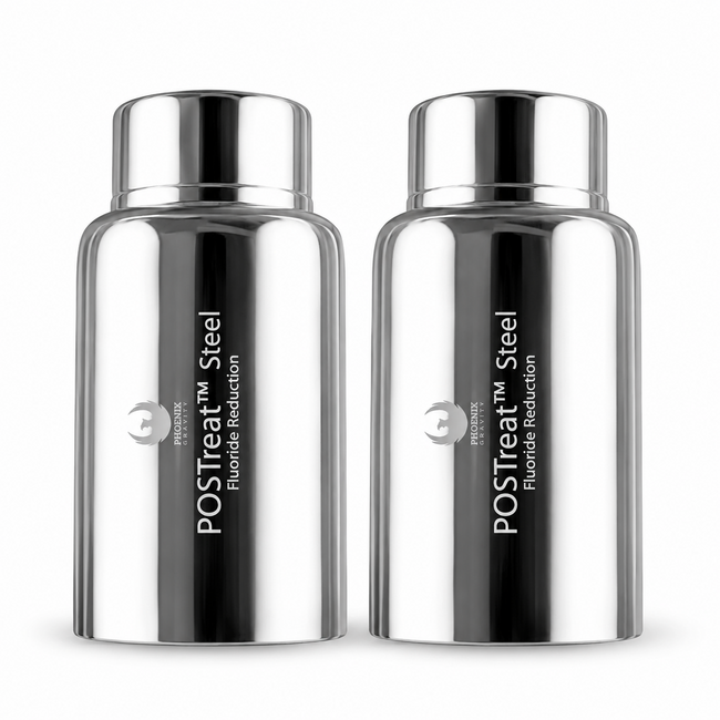 Phoenix POS Treat Fluorid- & Arsenfilter – 2er-Set – >95% Fluoridreduzierung – Edelstahl AISI 304