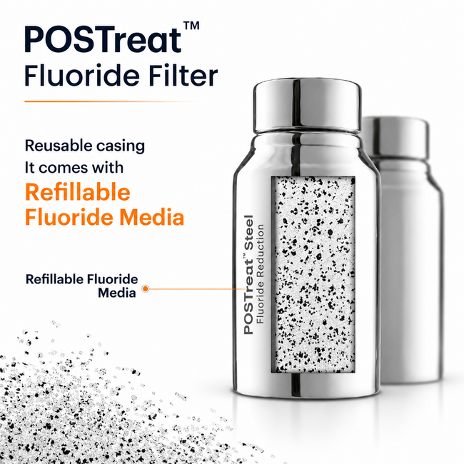 Phoenix POS Treat Fluorid- & Arsenfilter – 2er-Set – >95% Fluoridreduzierung – Edelstahl AISI 304