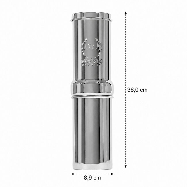 Phoenix Gravity 1 Liter Stainless Steel Water Filter complete with 1 mini KokoCarb Filter, carrying bag and 950 ml Drinking Bottle