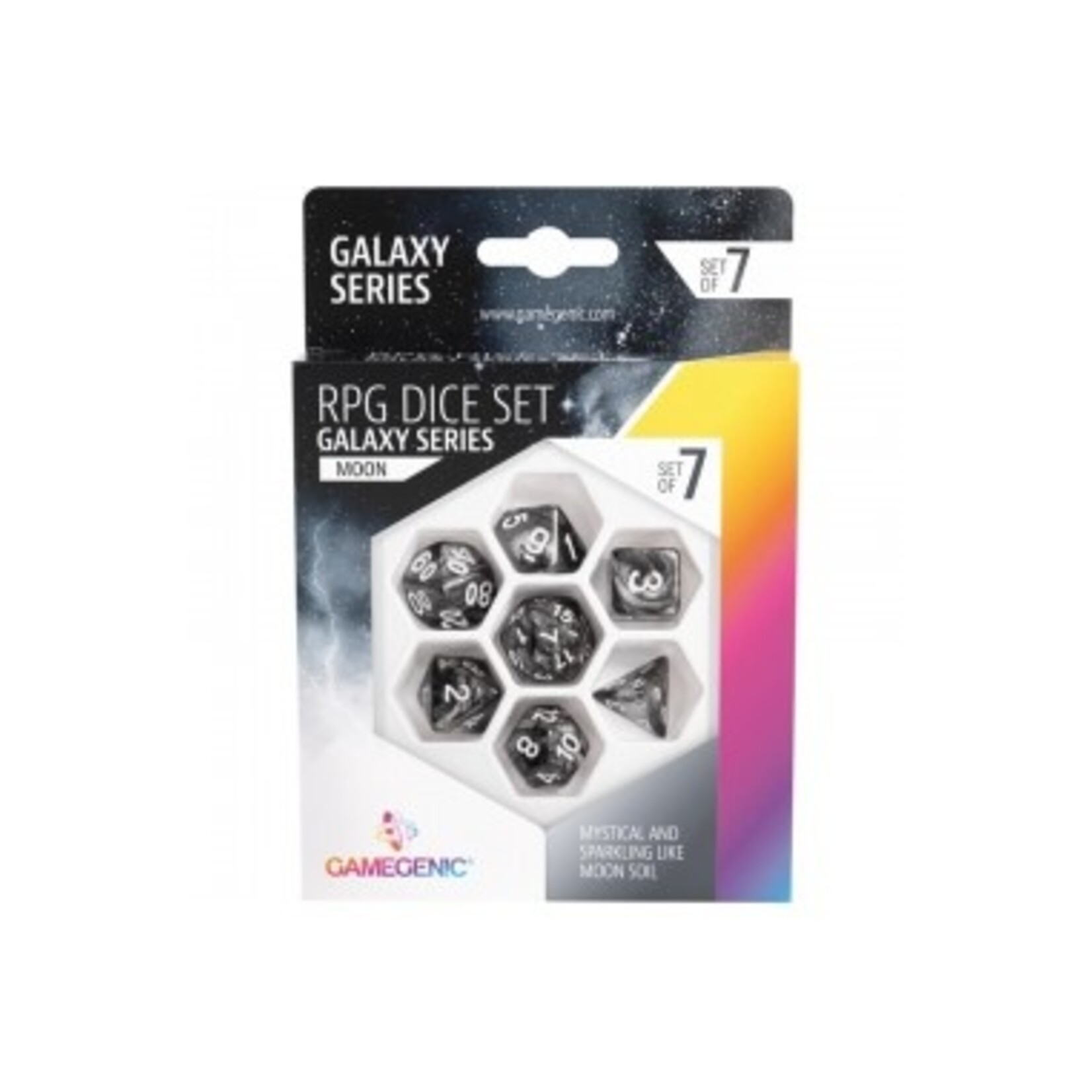 DICE Galaxy Series Moon RPG Dice Set