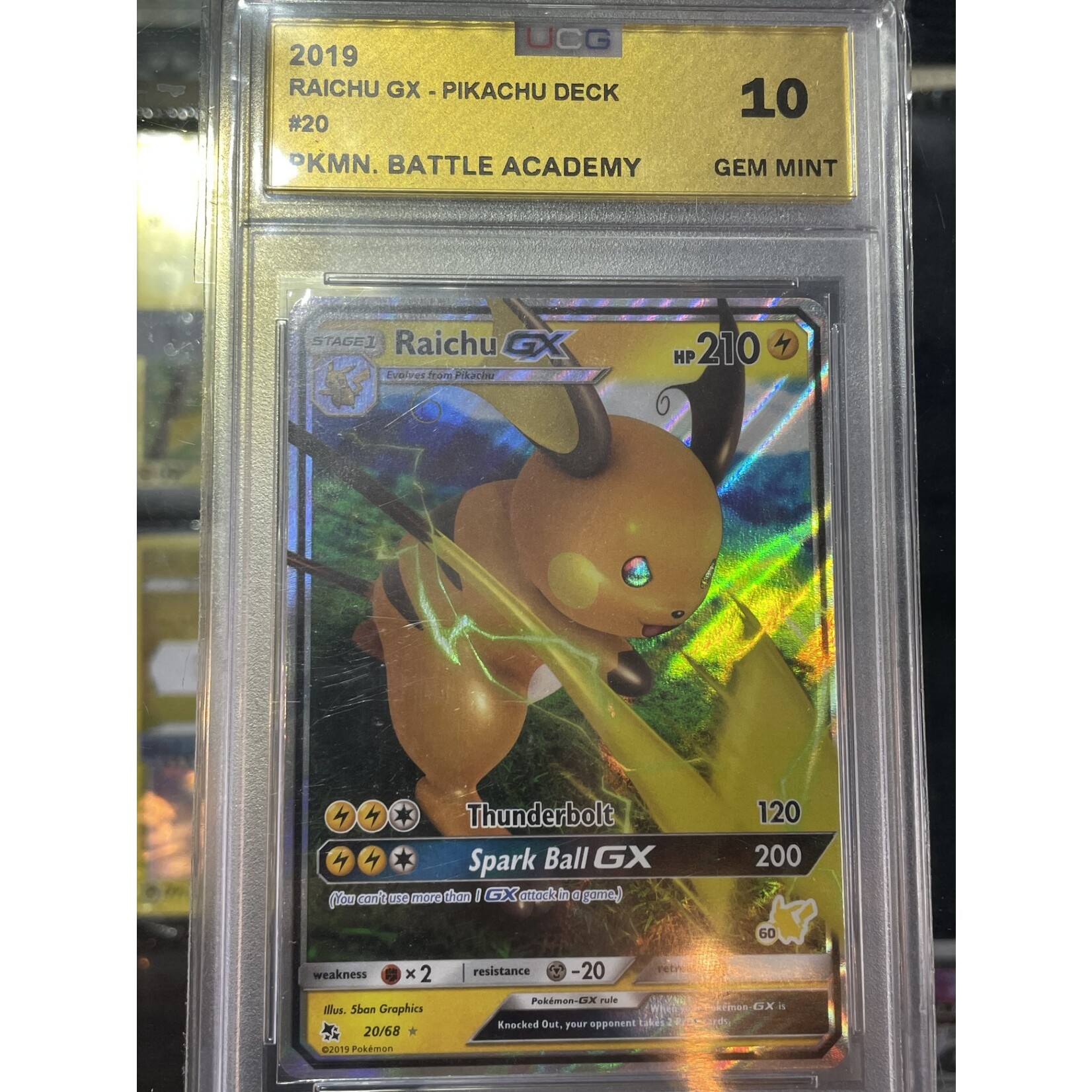 Raichu GX Pikachu Deck PKMN. Battle Academy UCG Gem. Mint 10