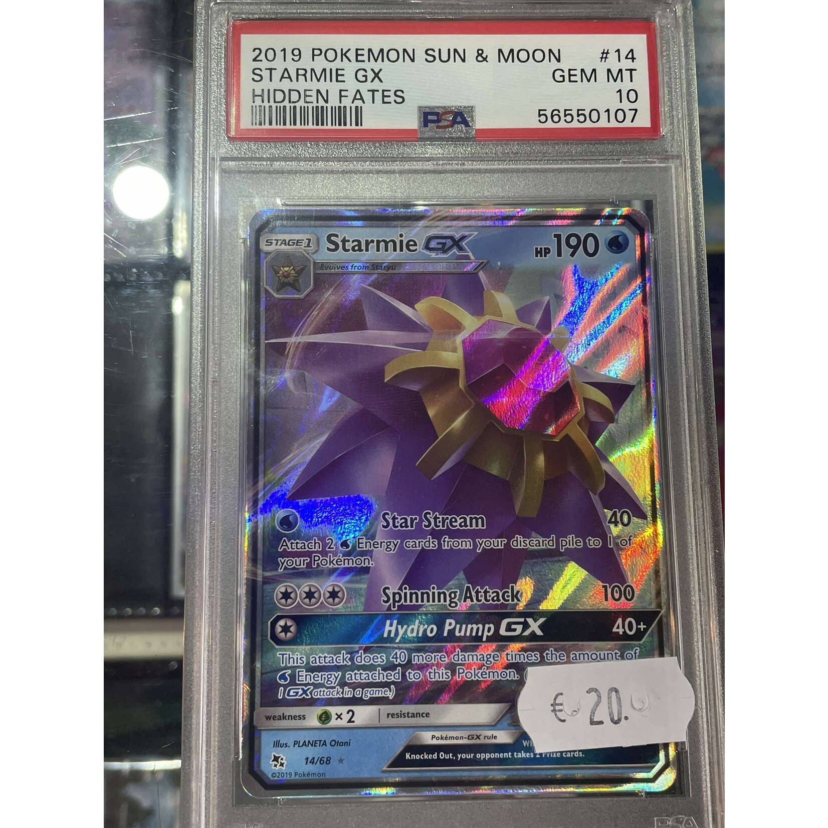 219 pokemon Sun & Moon Starmie GX Gem MT 10