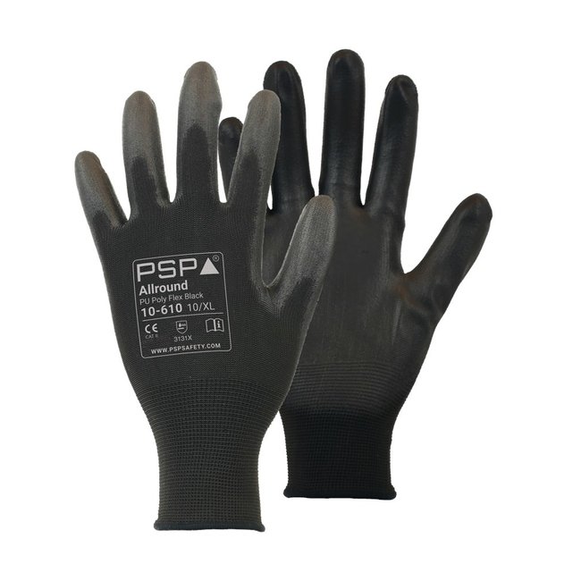 PU Black (12 pairs) Work Glove 10-610 PSP