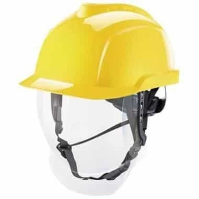 MSA V-Gard 950 unvented safety helmet yellow