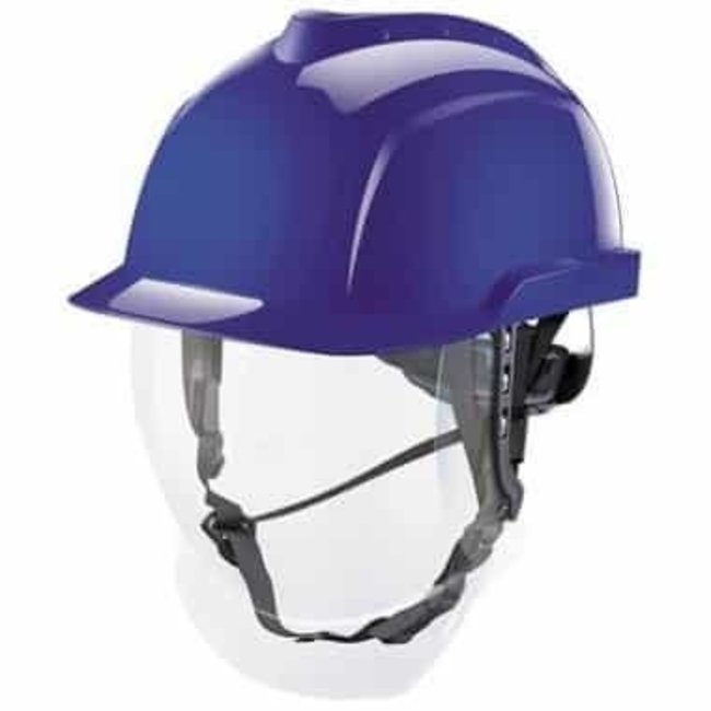 MSA V-Gard 950 non-ventilated safety helmet blue