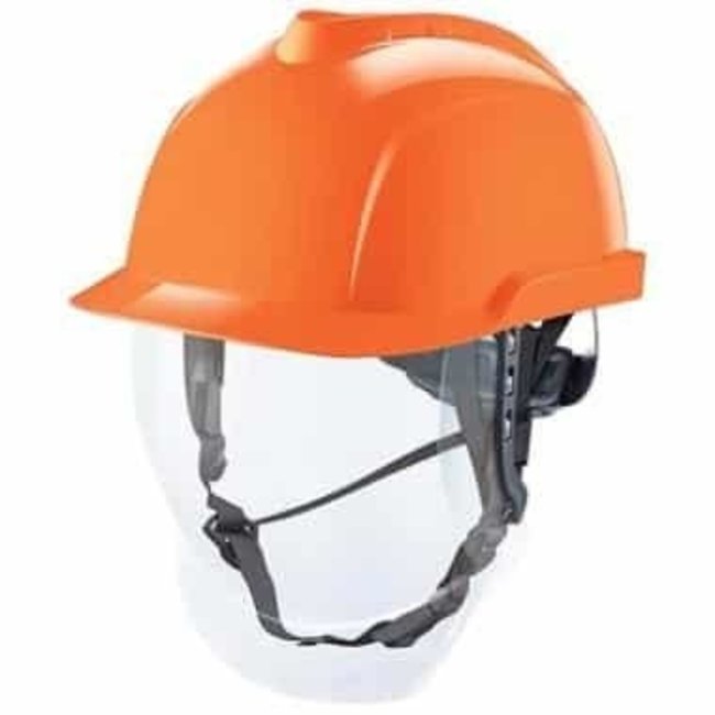 MSA V-Gard 950 ongeventileerde veiligheidshelm oranje