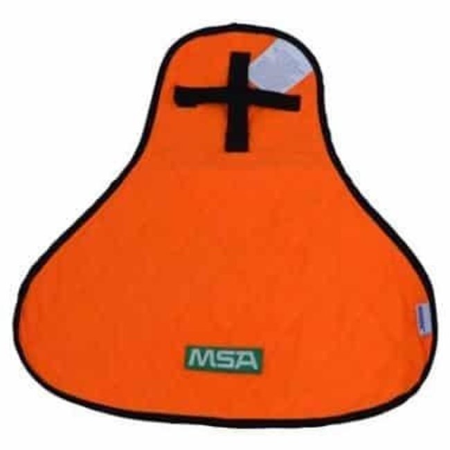 MSA V-Gard kruinkoeler met nekflap fluo oranje