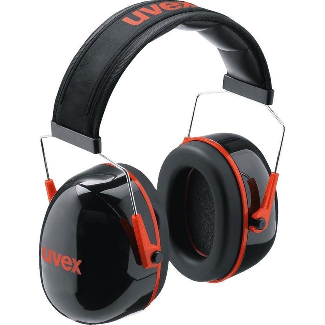 uvex K3 2600-003 gehoorkap met hoofdband rood