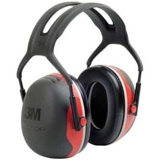 3M 3M Peltor X3A gehoorkap met hoofdband zwart/rood