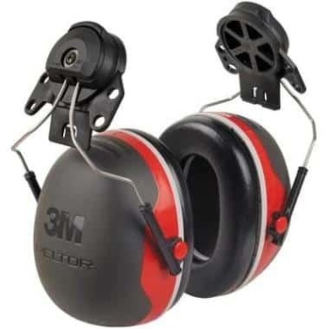 3M Peltor X3P3 earmuffs with helmet attachment black/red