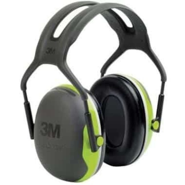 3M Peltor X4A earmuffs with headband black/lime