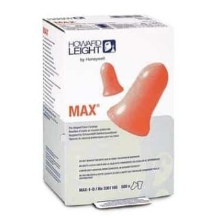 Honeywell Howard Leight Max earplugs refill a 500 pair orange