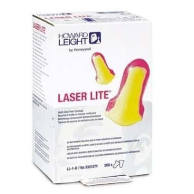 Howard Leight Laser Lite oordoppen navulling a 500 paar paars/geel