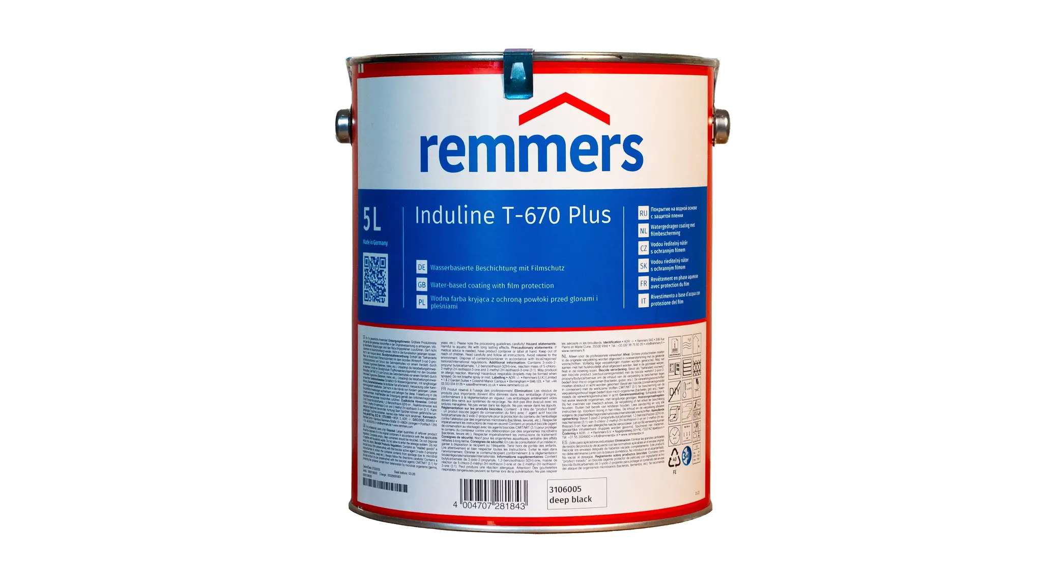 Remmers Aqua Lazuur 310 zwart 0,75 liter (Kleurloos