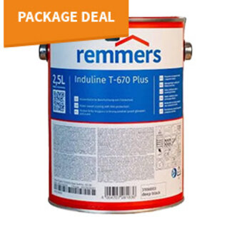 Remmers Package deal Remmers beits T-670 Plus diepzwart (RAL 9005) 2,5 liter 10 stuks