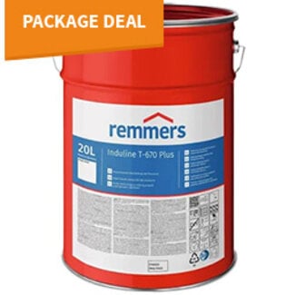 Remmers Package deal Remmers beits T-670 Plus diepzwart (RAL 9005) 20 liter 10 stuks
