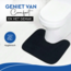 HGMD Toiletmat antislip - Zwart - 50x50 cm