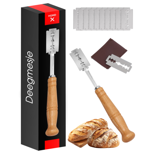 HGMD Deegmesje set - 12 delig - Lame - Lame Mes - Deegmes - Broodmesje