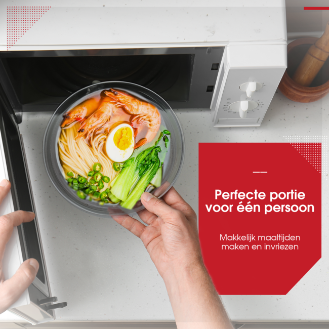 HGMD Ovenschalen Set - 4 Stuks -  370ML - Glas - Rond - Ovenschaaltjes 1 persoon - Ovenschaaltjes klein - Vaatwasserbestendig