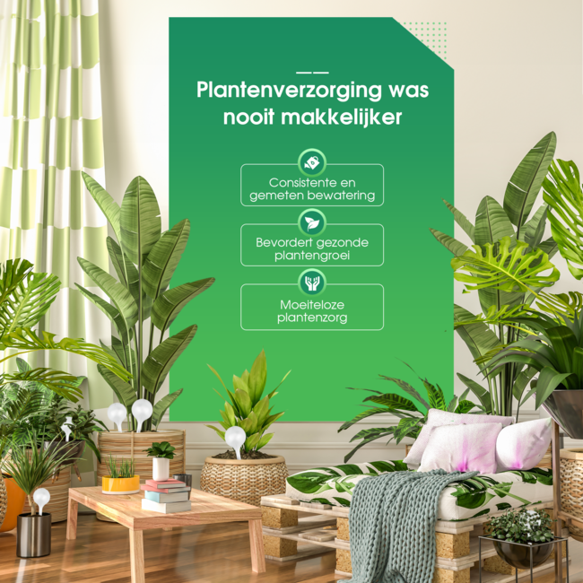 HGMD Waterdruppelaar set van 8 stuks voor planten transparant - Waterdruppelaar voor kamerplanten – Waterbol - Waterdruppelaar voor planten - Watergeefsysteem