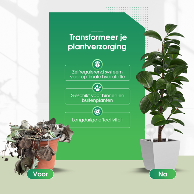 HGMD Waterdruppelaar set van 8 stuks voor planten transparant - Waterdruppelaar voor kamerplanten – Waterbol - Waterdruppelaar voor planten - Watergeefsysteem