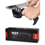 HGMD Luxe Messenslijper - 3 Standen - Zwart - Antislip - Scharenslijper - Messen slijper - Knife sharpener