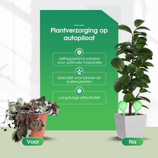 HGMD Waterdruppelaar set van 8 stuks voor planten groen - Groen - Waterdruppelaar voor kamerplanten – Waterbol - Waterdruppelaar voor planten - Watergeefsysteem